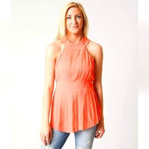 Red by BKE Chiffon Top NWOT XS Coral